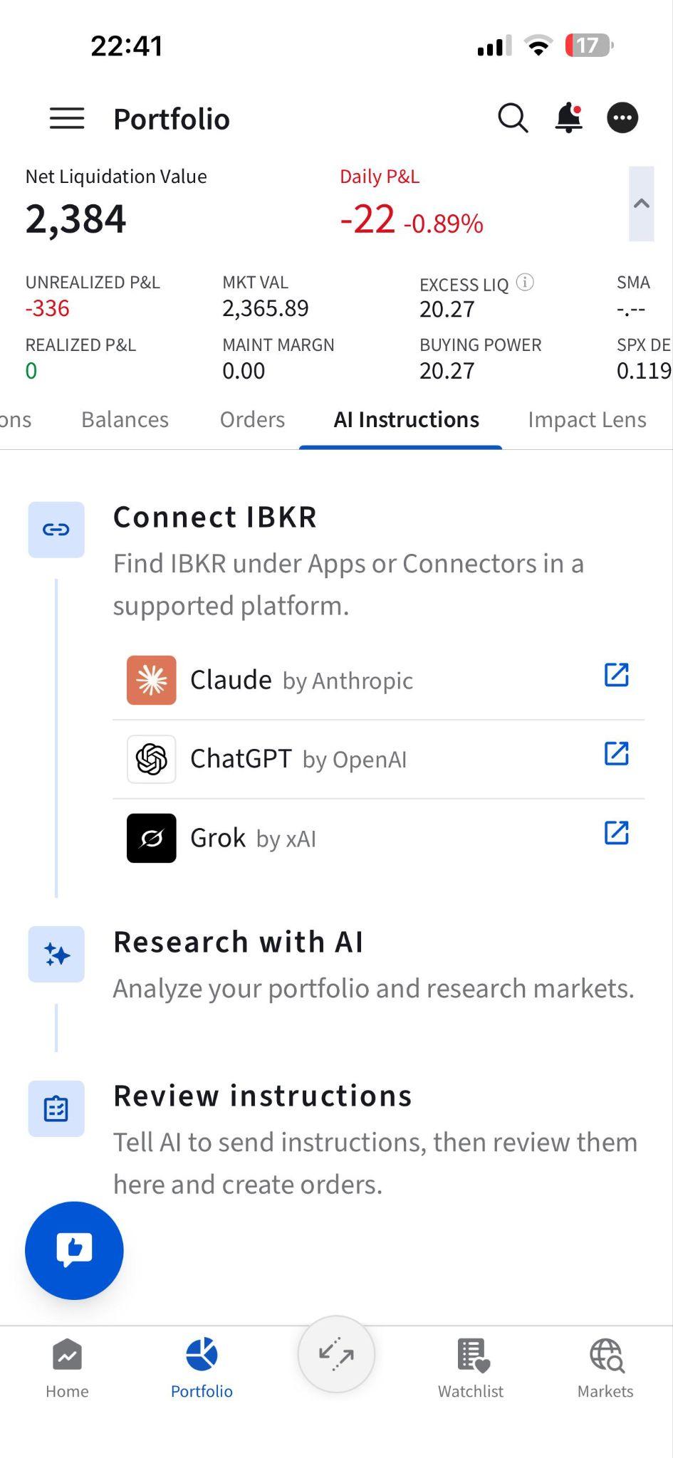 IBKR AI connectors