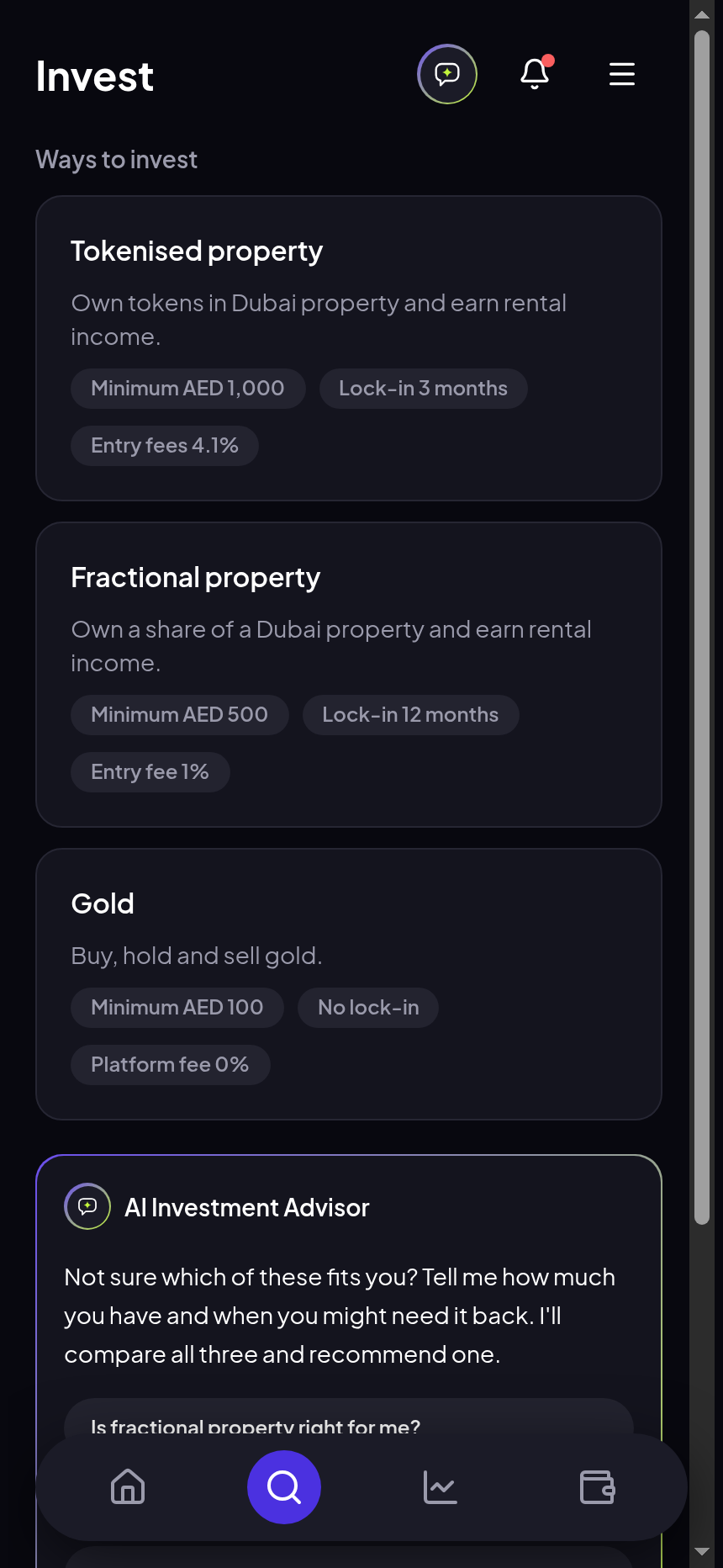 Invest home