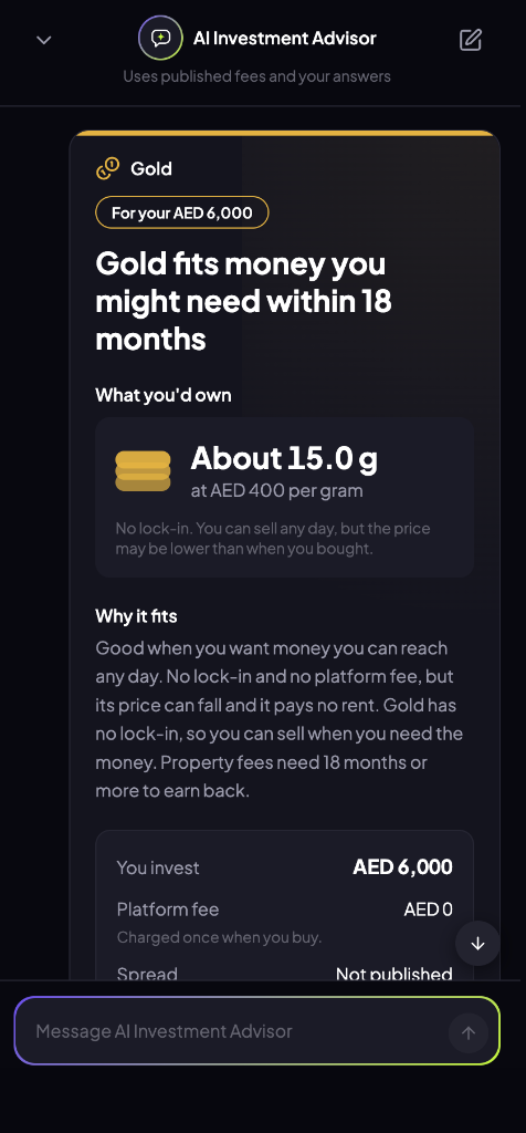 Gold card with its own identity